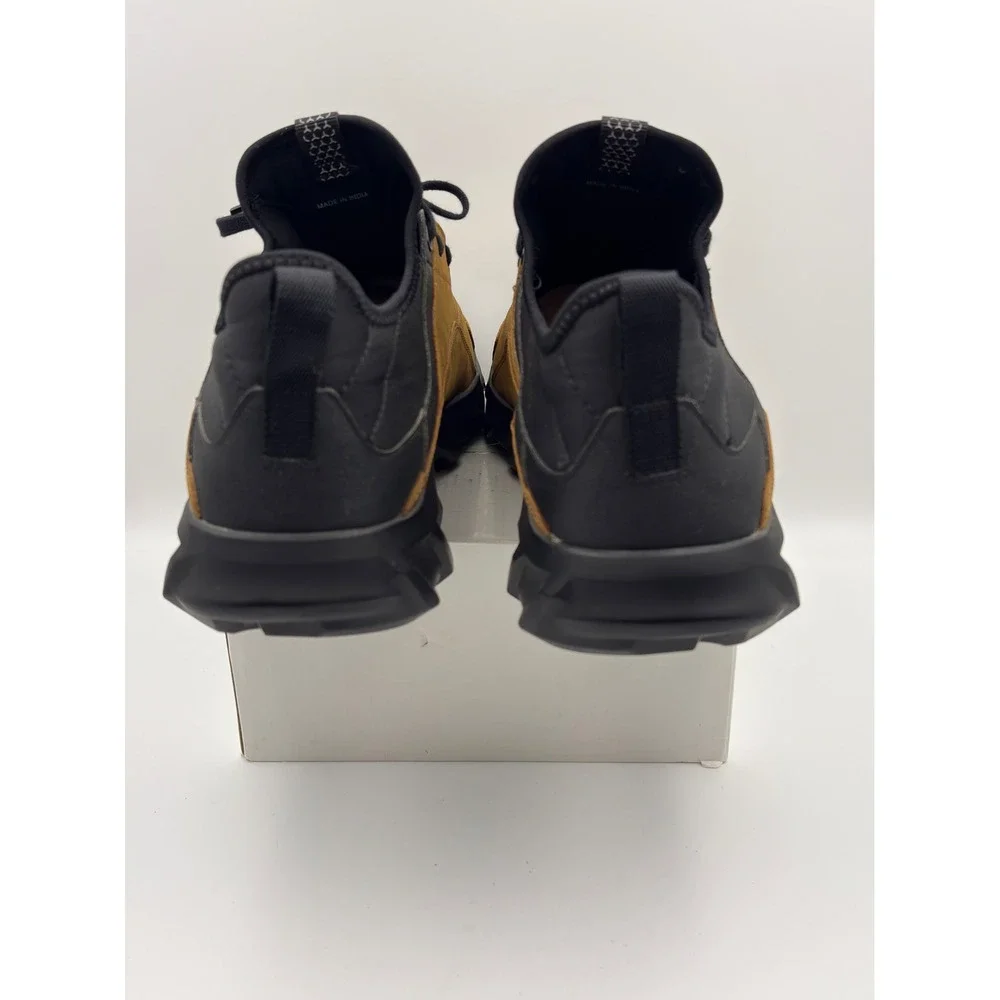 ECCO MX Mens Low Sneaker Amber Black Leather Outdoor Shoe 820184-52034 Size 46